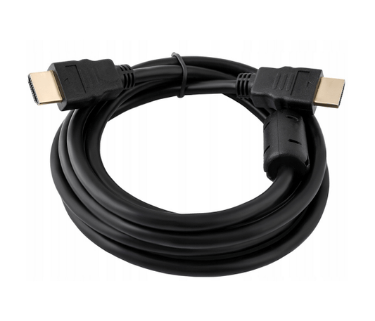 Кабель Merlion HDMI-HDMI HIGH SPEED 2.0m; v1.4; OD-7.5mm; круглий Black; конектор Black; (Пакет); Q150