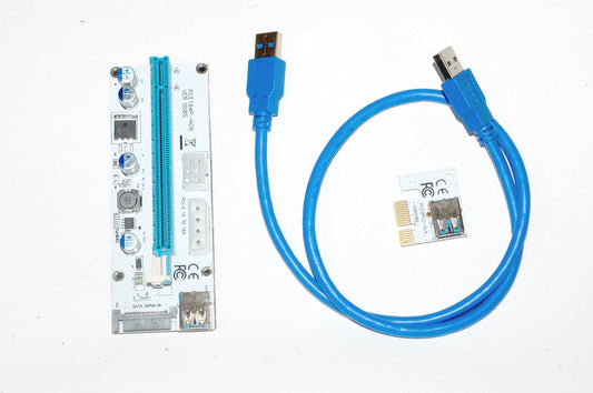 Райзер Sata 6 Pin Molex v008S USB 3.0 PCI-E 1X - 16X для відеокарт 60см