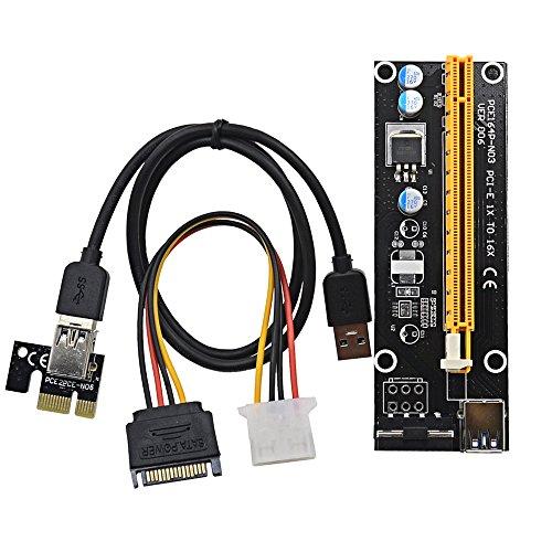 PCI express, PCI-e райзер 1X на 16X з USB 3.0 кабелем 60см