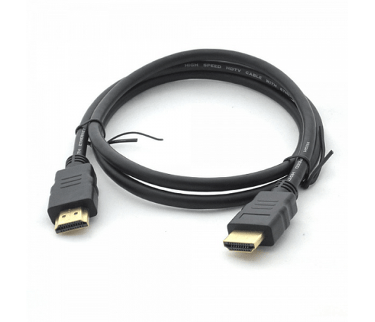 Кабель Merlion HDMI-HDMI HIGH SPEED 0.8m; v1.4; OD-7.5mm; круглий Black; конектор Black; (Пакет) Q500