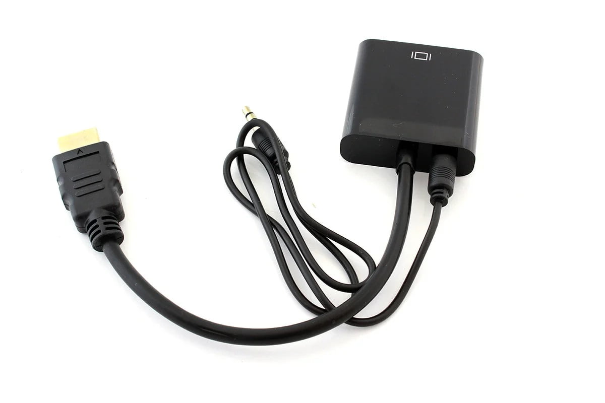 Переходник HDMI у VGA с аудио входом 3.5 мм