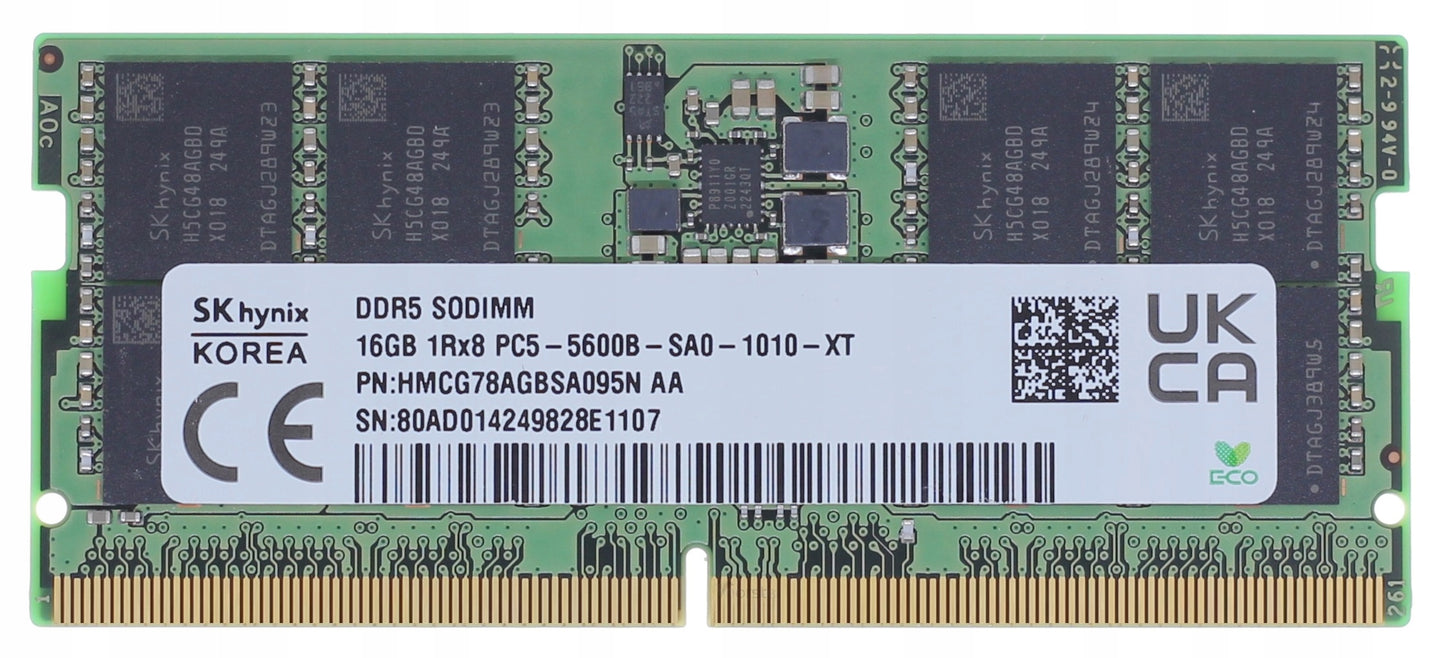 SODIMM 16Gb DDR5 5600Mhz Hynix HMCG78AGBSA095N
