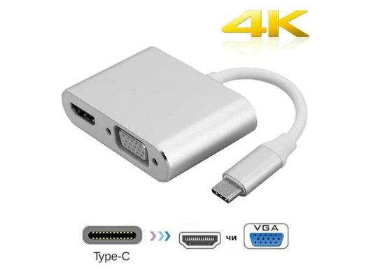 Конвертер USB 3.1 Type-C to HDMI VGA для chromebook