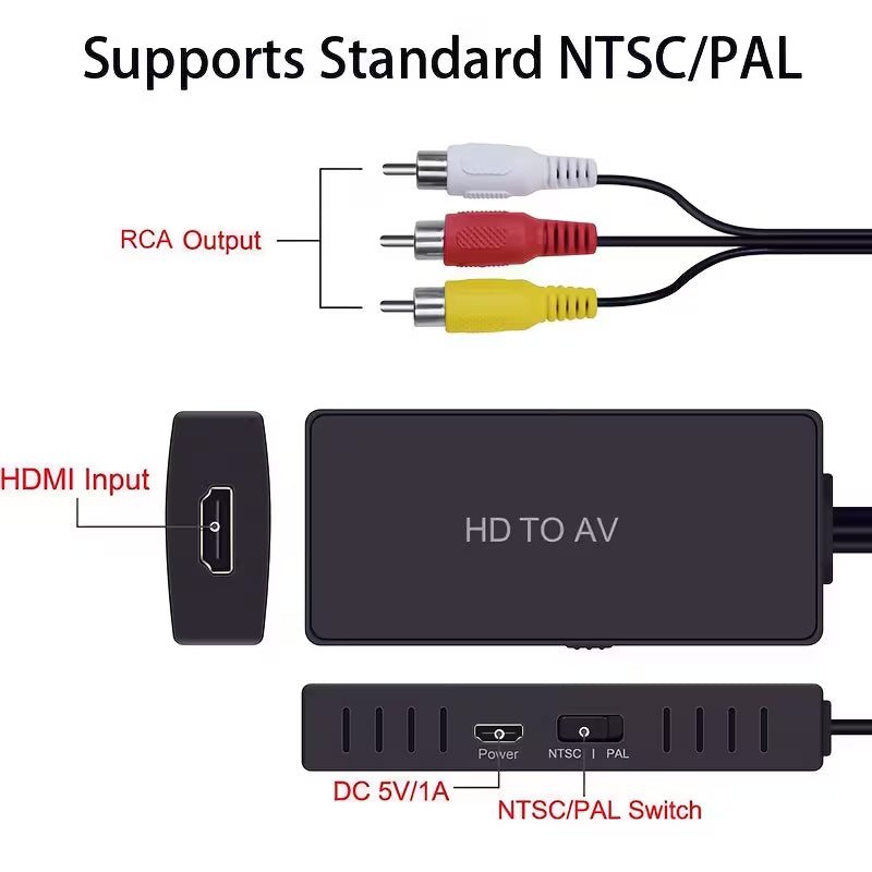 Кабель-конвертер HDMI в RCA 100 см