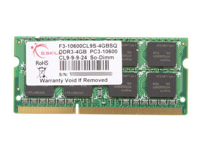 SODIMM 4Gb DDR3 1333MHz G.Skill F3-10600CL9S-4GBSQ