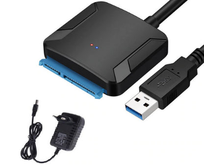 Переходник USB-SATA для жестких дисков 2.5" и 3.5" с блоком питания