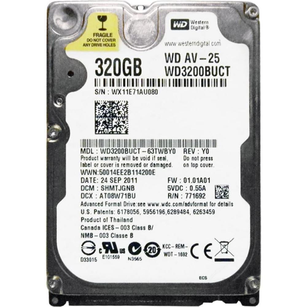 Жорсткий диск 2.5' 320Gb WD WD3200BUCT Ref