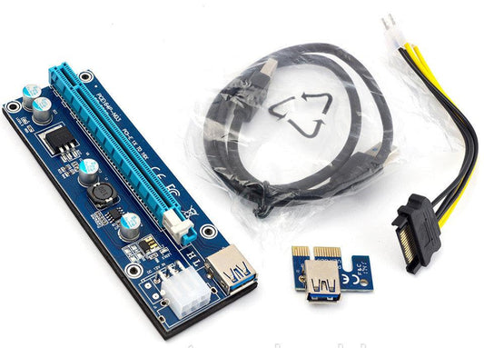 Райзер Ver. 009S PCI-E 1x до 16x з LED індикаторами