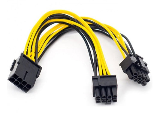 Кабель питания 8 pin - 2 x 6+2 pin F/M для видеокарт 0.2 м