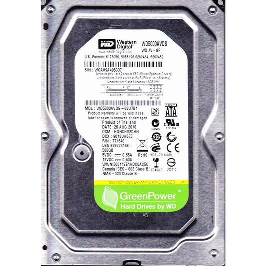 Жорсткий диск 3.5 '500Gb WD WD5000AVDS Ref