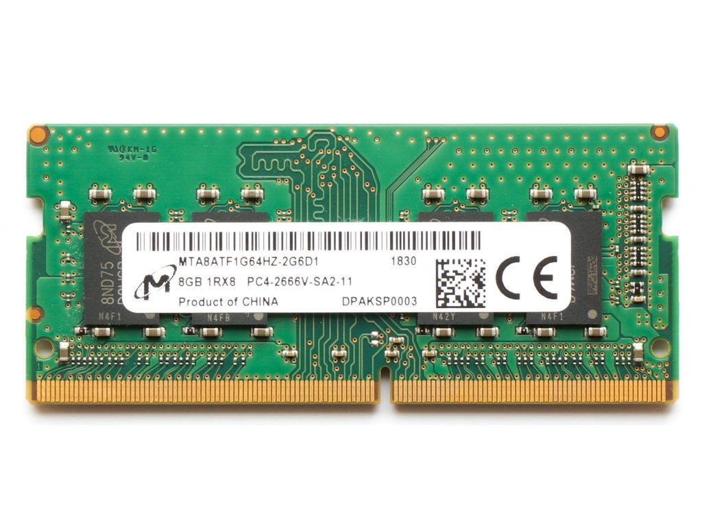 SODIMM 8Gb DDR4-2666 Micron MTA8ATF1G64HZ-2G6D1