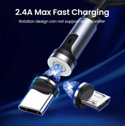 Магнітний кабель Essager USB Type-C 2m 2.1A 360°