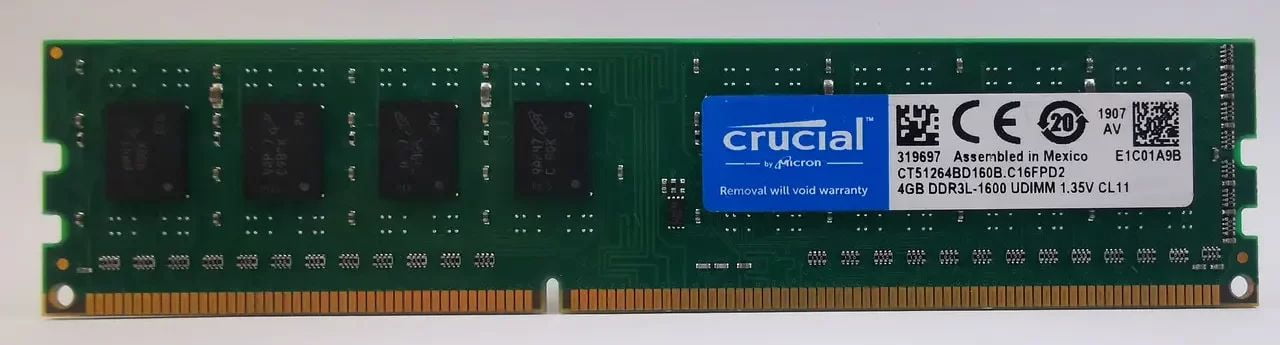 DIMM 4Gb DDR3L 1600MHz Crucial CT51264BD160B C16FPD2