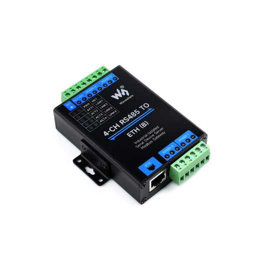 4-канальний RS485 до RJ45 Ethernet серійний сервер, 4 канали RS485 з незалежною роботою, промисловий ізольований модуль серійного інтерфейсу для монтажу на DIN-рейку