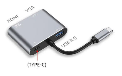 Конвертер USB 3.1 Type-C to HDMI VGA адаптер-перехідник