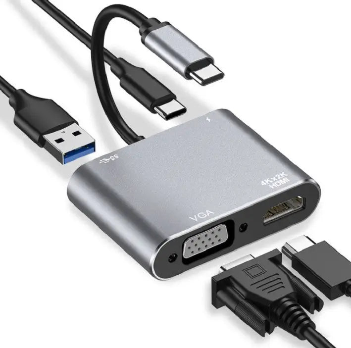 Конвертер USB 3.1 Type-C to HDMI VGA адаптер-перехідник