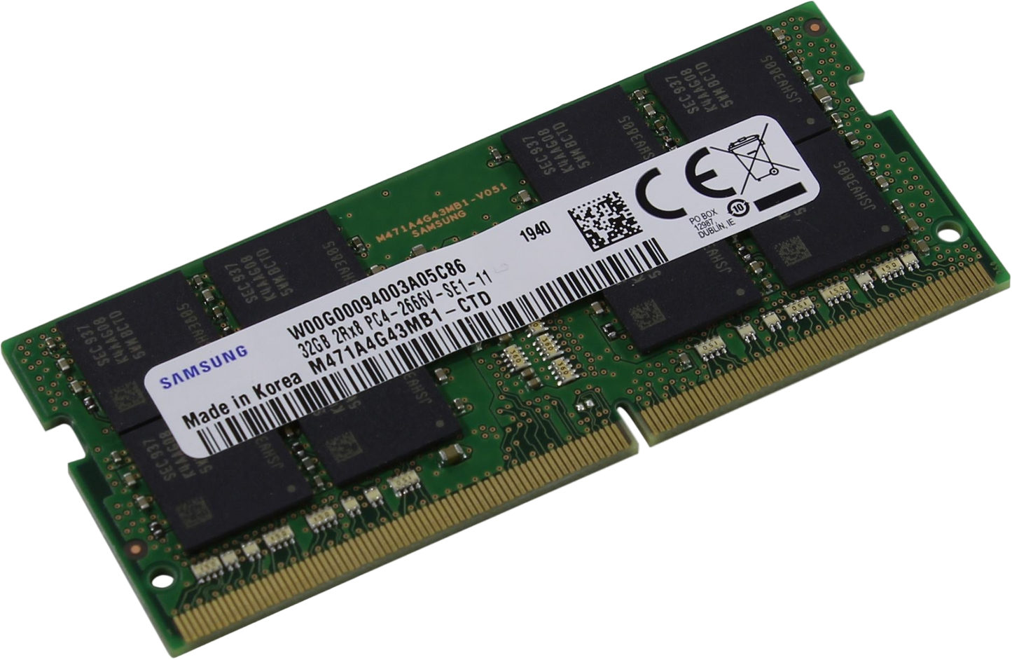 SODIMM 32Gb DDR4 2666Mhz Samsung M471A4G43MB1-CTD
