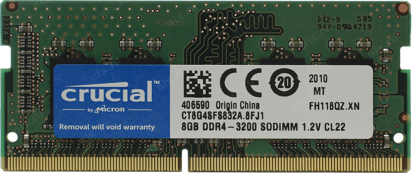 SODIMM 8Gb DDR4 3200MHz Crucial CT8G4SFS832A