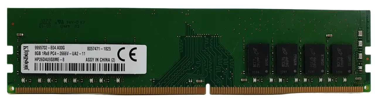 DIMM 8Gb DDR4 2666MHz Kingston HP26D4U9S8ME-8 Micron E-die