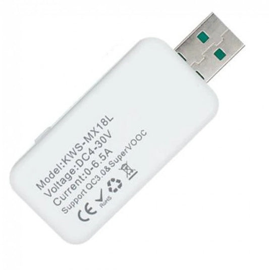 USB Tester KWS-MX18L - Voltmeter Ammeter, white
