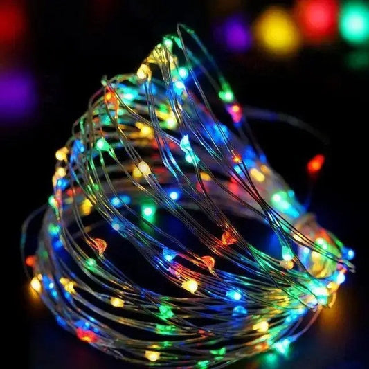 Світлодіодна гірлянда USB 10 м, 100 LED, кольорова з пультом управління