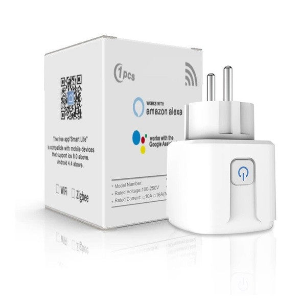 Розумна Wi-Fi розетка Tuya Smart 20А зі лічильником електроенергії, 3960 Вт