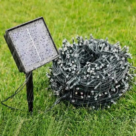 Гирлянда на солнечной батарее LED, цветная, 7 м