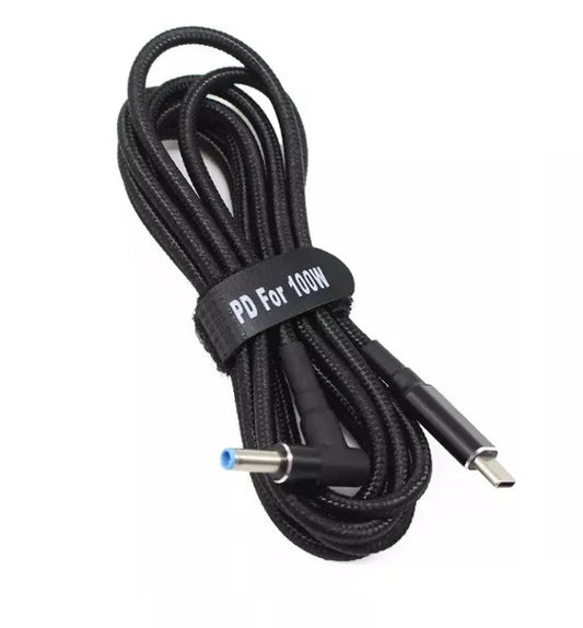 USB Type-C 100W кабель живлення DC 4.5×3.0*0.6 HP для зарядки ноутбука