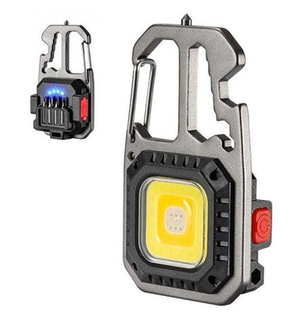 LED COB фонарик с красным светом, 4 отвертки, 7 режимов, Type-C, с карабином, карманный, 500 LM