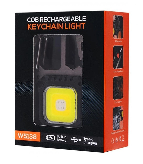LED COB фонарик с красным светом, 4 отвертки, 7 режимов, Type-C, с карабином, карманный, 500 LM