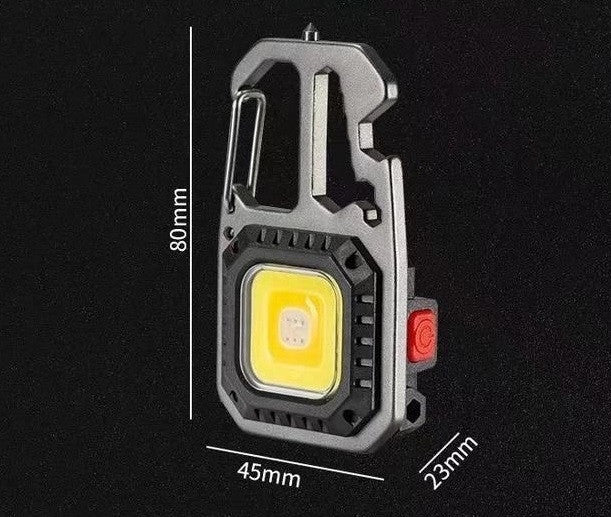 LED COB фонарик с красным светом, 4 отвертки, 7 режимов, Type-C, с карабином, карманный, 500 LM