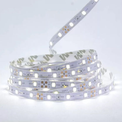 Светодиодная лента холодная белая 500 см 6000К SMD3528 60 шт/м 4.8W/м IP20 12V