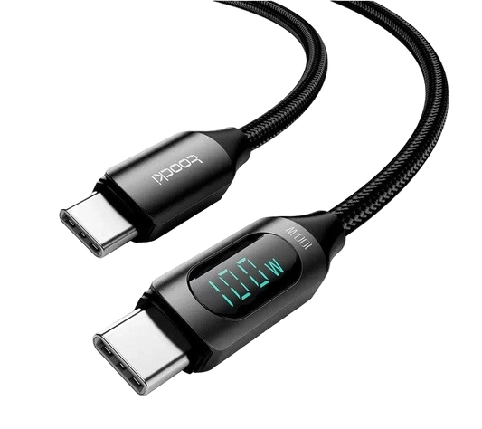 Toocki Type-C PD 100W Fast Charge QC 3.0 Cable 100cm, black, 77859
