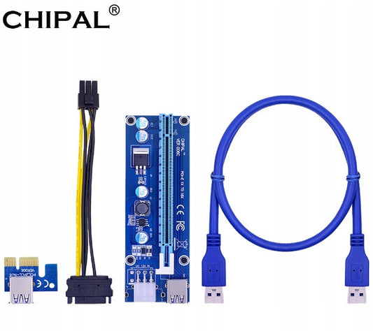 Райзер Chipal 6 pin v006C USB 3.0 PCI-E 1X - 16X Riser