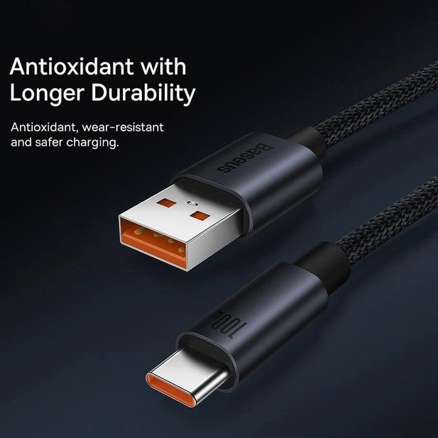 Кабель зарядный Baseus USB Type-C 100 Вт 1m