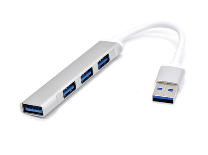 USB-хаб Type-A на 4 порти (1×USB 3.0 + 3×USB 2.0), металевий