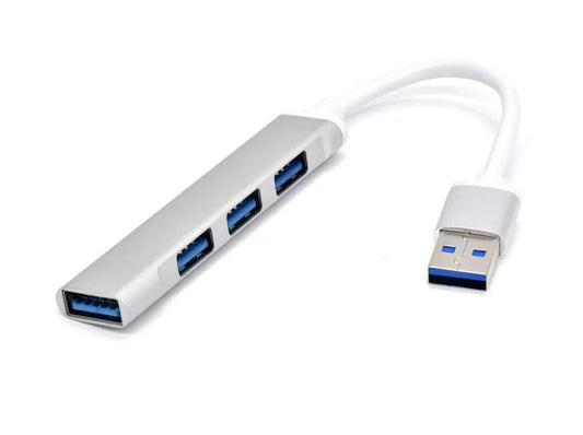 USB-хаб Type-A на 4 порти (1×USB 3.0 + 3×USB 2.0), металевий
