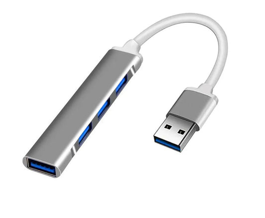 USB-хаб Type-A на 4 порти (1×USB 3.0 + 3×USB 2.0), металевий