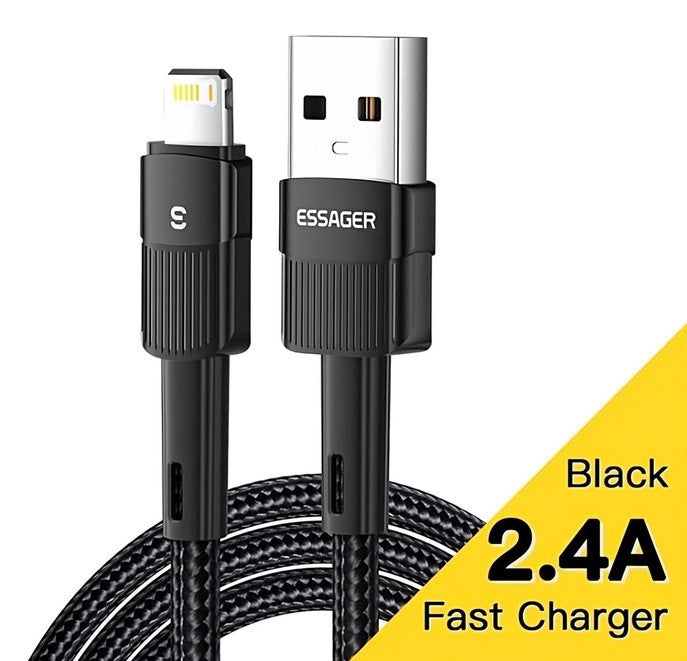 Кабель Essager USB to Lightning 1м EXCL-XC01, чорний, 78141