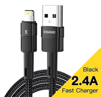Кабель Essager USB to Lightning 1м EXCL-XC01, чорний, 78141