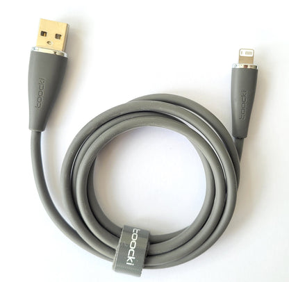 Кабель Toocki USB to Lightning PD 2.4A для Apple, сірий, 78144