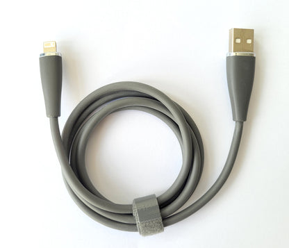 Кабель Toocki USB to Lightning PD 2.4A для Apple, сірий, 78144