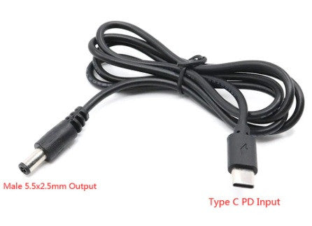 Переходник кабель Type-C на DC 5,5x2,5 для роутера и зарядки
