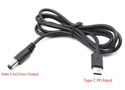 Переходник кабель Type-C на DC 5,5x2,5 для роутера и зарядки