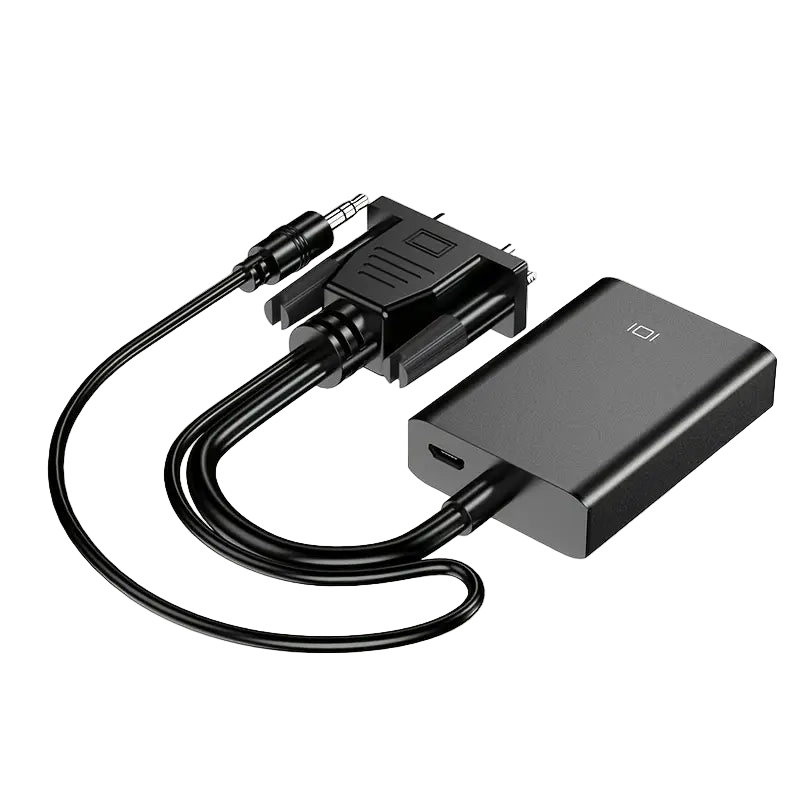 Переходник VGA to HDMI доп. питание и аудио 3.5мм