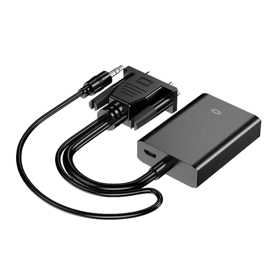 Переходник VGA to HDMI доп. питание и аудио 3.5мм