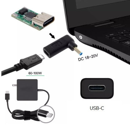 Перехідник USB Type-C на DC 11.0×4.5 мм з PD Triger 19.5V 100W для зарядки ноутбуків Lenovo
