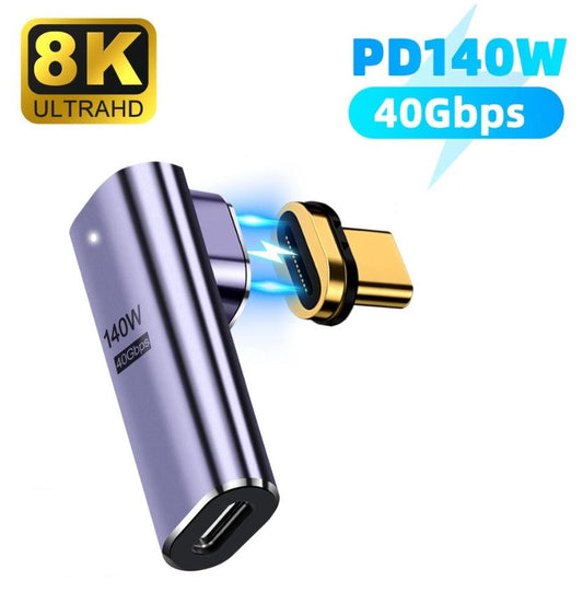 Магнітний адаптер PD140W USB4.0 Type-C до Type-C