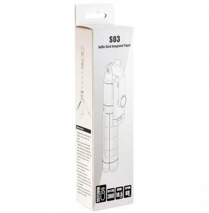 Монопод S03 селфи палка блютуз пульт bluetooth трипод штатив