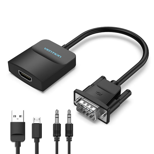 Переходник VGA to HDMI; аудио 3.5мм; USB питание; Vention ACNBB